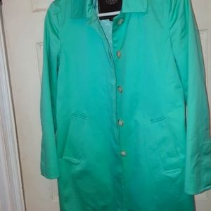 Coach teal jacket with button front. SIZE XS Gorgeous !